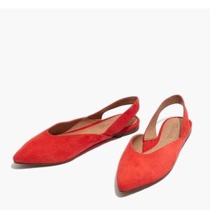 NEW Madewell Ava slingback suede flats, 9
